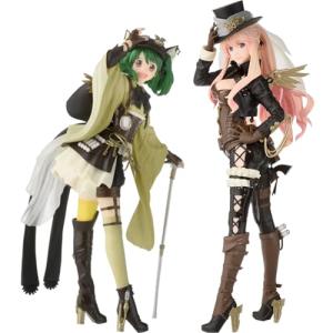 MABAIUDE 2pcs RankaLee and Sheryl Nome Figure, 1/7 Scale Anime Figurine Retro Punk Style Original Painting Figures Handmade Collectible Gifts for Fans