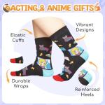 HAPPYPOP Anime Gifts for Boys - Anime Lovers Fans Socks, Japanese Themed Merch, Kids Socks 7-9 Year Old