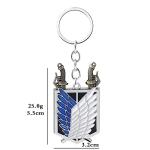 AOT 3PCS Set - Survey Corps Badge Necklace, Keychain & Brooch - Anime Gift for Fans and Collectors