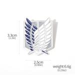 AOT 3PCS Set - Survey Corps Badge Necklace, Keychain & Brooch - Anime Gift for Fans and Collectors