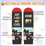 HAPPYPOP Anime Gifts for Boys - Anime Lovers Fans Socks, Japanese Themed Merch, Kids Socks 7-9 Year Old