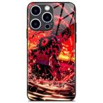 Demon Form Unique Anime Tempered Glass Cell Protection Cover - Manga Artwork Black Silicone Phone Case for iPhone 11