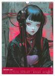 Manga-Comics. Cyberpunk Anime. Science Fiction Girls, US-Version (Wall Calendar 2026 DIN A3 Portrait), CALVENDO 12 Month Wall Calendar