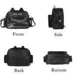 Lifelix Kawaii Ita Bag Cat Backpack Y2k Girl Japanese School Bag Anime Shoulder Crossbody with Pin Display (Black)