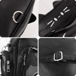 Lifelix Kawaii Ita Bag Cat Backpack Y2k Girl Japanese School Bag Anime Shoulder Crossbody with Pin Display (Black)