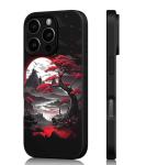 FEWGEY for iPhone 16 Pro Max Case Anime Compatible with Magsafe, Silicone Black Cute Japanese Anime Design Magnetic Shock Proof Heavy-Duty Protection Phone Case for Men Boys Women Girls