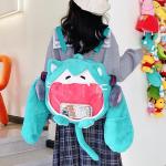 HOKMAH Kawaii Backpack with Kawaii Pin and Accessories, Comic-Con y2k Shoulder Bag Daypack cute Backpack Grunge Itabag Purse (Cat)