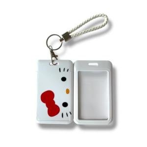 Anime Card Holder Anime Badge Holder Anime ID Card Holder Cute Badge Holders for Women Keychain ID Card Holder Cute Japanese Anime Lanyard Badge Reel Stationery for Back to School (CAT)