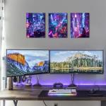 Tokyo City Anime Wall Art Cyberpunk Decor for Boys Bedroom Wall Decor Futuristic Street Pop Art Prints Pictures Neon Night Cityscape Canvas Paintings Modern Men Playroom Artwork Decoration 12x16" 3P