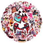 JSYAVG 55pcs Cool Hazbin Hotel Stickers for Kids Girls Teens Adult,Waterproof Vinyl Hazbin Hotel Decal for Water Bottle Skateboard Guitar Travel Case Bike Laptop Car Bumper Luggage Phone