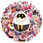 JSYAVG 55pcs Cool Hazbin Hotel Stickers for Kids Girls Teens Adult,Waterproof Vinyl Hazbin Hotel Decal for Water Bottle Skateboard Guitar Travel Case Bike Laptop Car Bumper Luggage Phone