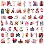 JSYAVG 55pcs Cool Hazbin Hotel Stickers for Kids Girls Teens Adult,Waterproof Vinyl Hazbin Hotel Decal for Water Bottle Skateboard Guitar Travel Case Bike Laptop Car Bumper Luggage Phone