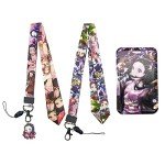 Kawaii Anime Card Holder with 2 Lanyards