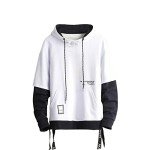 GURUNVANI Men's Contrast Color Pullover Hoodie