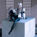 MABAIUDE SilverAsh Figure Statue Collectibles - 19cm Anime Game Figure Sitting Pose SilverAsh Figurine Model 1/7 Scale Handmade Desktop Display Decoration Gift