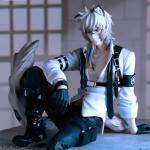 MABAIUDE SilverAsh Figure Statue Collectibles - 19cm Anime Game Figure Sitting Pose SilverAsh Figurine Model 1/7 Scale Handmade Desktop Display Decoration Gift