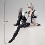 MABAIUDE SilverAsh Figure Statue Collectibles - 19cm Anime Game Figure Sitting Pose SilverAsh Figurine Model 1/7 Scale Handmade Desktop Display Decoration Gift
