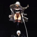 MABAIUDE 2B Figure 2B Statue - 32cm Big Size 2Byorha Figure Model Wedding Dress Style, Heads Replaceable, 1/6 Scale Anime Figurine Desktop Decoration Collectible
