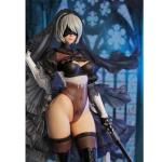 MABAIUDE 2B Figure 2B Statue - 32cm Big Size 2Byorha Figure Model Wedding Dress Style, Heads Replaceable, 1/6 Scale Anime Figurine Desktop Decoration Collectible