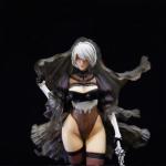 MABAIUDE 2B Figure 2B Statue - 32cm Big Size 2Byorha Figure Model Wedding Dress Style, Heads Replaceable, 1/6 Scale Anime Figurine Desktop Decoration Collectible