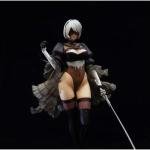 MABAIUDE 2B Figure 2B Statue - 32cm Big Size 2Byorha Figure Model Wedding Dress Style, Heads Replaceable, 1/6 Scale Anime Figurine Desktop Decoration Collectible