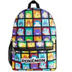 Pokemon Backpack for Kids Teens Pikachu Anime School Bag Daypack Backpacks for Daycare Sports School Supplies Gifts for Kids (Multi)
