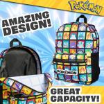 Pokemon Backpack for Kids Teens Pikachu Anime School Bag Daypack Backpacks for Daycare Sports School Supplies Gifts for Kids (Multi)