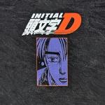 Ripple Junction Initial D Takumi Anime Car Mangazine Cover Men's Graphic T-Shirt Mineral Wash Black X-Large