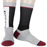 Bioworld Demon Slayer Men's Manga Anime Tanjiro Kamado Hanafuda Earring Design Athletic Crew Socks