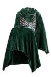Green Hooded Cape Blanket Cosplay Costume Outfit Hooded Cloak Soft Warm for Adult Men Women