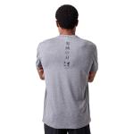 Demon Slayer Tanjiro Earring & Fox Mask Men's Athletic Heather Crew Neck Short Sleeve Performance Tee -XL