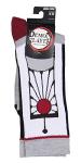Bioworld Demon Slayer Men's Manga Anime Tanjiro Kamado Hanafuda Earring Design Athletic Crew Socks
