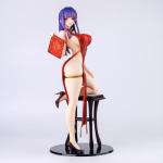 Zatanend Ecchi Figure 1/4 Girl,Waifu Hentaii.Sexy Action Anime Girl Figure +18 Uncensored Collection Statue Gift Model Toy No Box (Purple-Haired Cheongsam Girl)