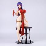 Zatanend Ecchi Figure 1/4 Girl,Waifu Hentaii.Sexy Action Anime Girl Figure +18 Uncensored Collection Statue Gift Model Toy No Box (Purple-Haired Cheongsam Girl)
