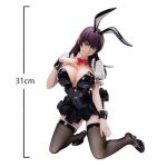 MABAIUDE Aina Bunny Figure Statue Model, 31cm Kneeling Pose Bunny Girl Figure 1:6 Scale Anime Figurine, PVC Handmade Desktop Display Decoration Collection Gift for Fans