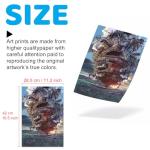 Pounchi Japanese Anime Posters (8 Pcs with Glue Dots) 11.2" x 16.5" Cartoon HD Printing Poster Unframed Version for Room Bedroom Club Wall Art Decor for Teens