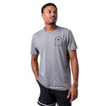 Demon Slayer Tanjiro Earring & Fox Mask Men's Athletic Heather Crew Neck Short Sleeve Performance Tee -XL