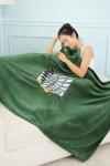 Green Hooded Cape Blanket Cosplay Costume Outfit Hooded Cloak Soft Warm for Adult Men Women