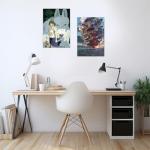 Pounchi Japanese Anime Posters (8 Pcs with Glue Dots) 11.2" x 16.5" Cartoon HD Printing Poster Unframed Version for Room Bedroom Club Wall Art Decor for Teens