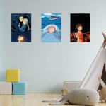 Pounchi Japanese Anime Posters (8 Pcs with Glue Dots) 11.2" x 16.5" Cartoon HD Printing Poster Unframed Version for Room Bedroom Club Wall Art Decor for Teens