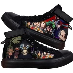 KPOP Mha Anime Shoes Merch Deku Bakugou Patterns Printing Sneakers Anime Cosplay High-Top Shoes