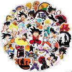 100pcs Anime Dragon and Ball Stickers Mixed Pack,Lovely Cartoon Characters Decals Cartoon Anime Sticker for Kids Teens Waterproof Stickers for Water Bottle Laptop Luggage Helmet Skateboard Guitar