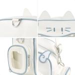 Lifelix Kawaii Ita Bag Cat Backpack Y2k Girl Japanese School Bag Anime Shoulder Crossbody with Pin Display (White)