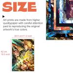 Babymiu Anime Wall Poster 8-Pack 11.5 x 16.5 INCH,Anime Gifts Merch Party Supplies Unframed Version HD Printing Poster for Room Club Wall Art Decor.