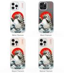 FEWGEY Clear Phone Case for iPhone 15 Pro Compatible with Magsafe, Funny Godzilla Cat Japanese Anime Catzilla Wave Design Shock Proof Heavy-Duty Protection for Men Women Boys Girls