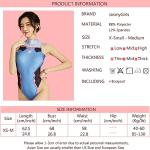 JasmyGirls Womens Sexy Anime Cosplay Lingerie Kawaii Costume One-Piece Cute High Waist Swimsuit Slim High Cut Bodysuit Blue