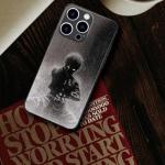 HosJiaJian Japanese Anime Case for iPhone 17, Slim Glossy Tempered Glass Cover, Aesthetic Manga Art Protective Shell