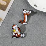 LUKGELYAM Cute Enamel Pins Cartoon Lapel Pin Brooch Badge for Backpack Jackets Funny Tiger Pins for Gift Anime Enamel Pin for Clothing Hat Decoration