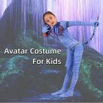 LG LOUIS GARDEN Avatar Costume for Kids, Anime Costume Halloween Cosplay Jumpsuit Tights Bodysuit Stage Costumes for Children Girls Boys