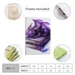 Anime Magical Aesthetic Purple Cute Dragon Poster Canvas Wall Art Aesthetic Posters & Prints Wall Decor for Bedroom Living Room Paintings Pictures Wall Decor Framed Unframed 12x18inch(30x45cm)